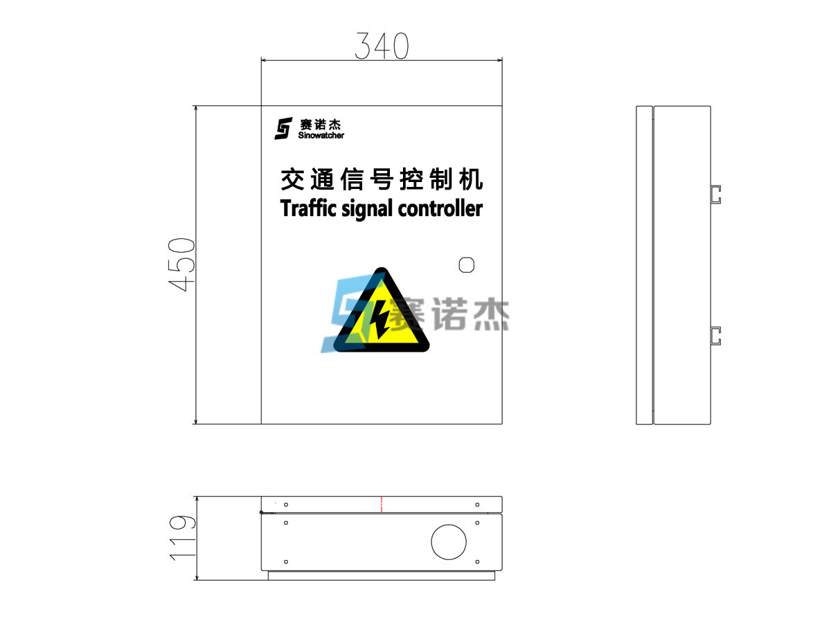 信號(hào)控制機(jī)尺寸圖